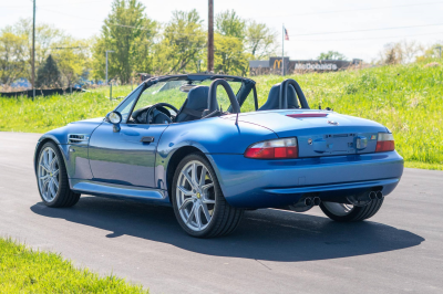 2002 BMW M Roadster in Estoril Blue Metallic over Estoril Blue & Black Nappa