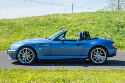 2002 BMW M Roadster in Estoril Blue Metallic over Estoril Blue & Black Nappa