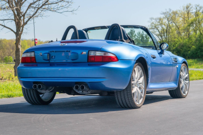 2002 BMW M Roadster in Estoril Blue Metallic over Estoril Blue & Black Nappa