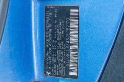 2002 BMW M Roadster in Estoril Blue Metallic over Estoril Blue & Black Nappa