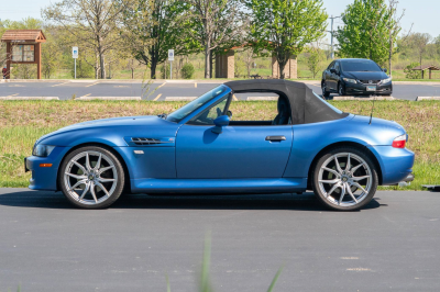 2002 BMW M Roadster in Estoril Blue Metallic over Estoril Blue & Black Nappa