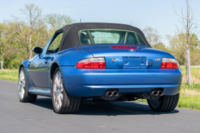 2002 BMW M Roadster in Estoril Blue Metallic over Estoril Blue & Black Nappa