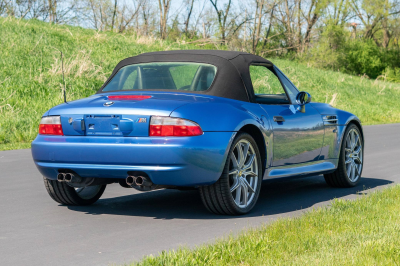 2002 BMW M Roadster in Estoril Blue Metallic over Estoril Blue & Black Nappa