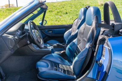 2002 BMW M Roadster in Estoril Blue Metallic over Estoril Blue & Black Nappa