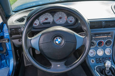 2002 BMW M Roadster in Estoril Blue Metallic over Estoril Blue & Black Nappa