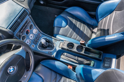 2002 BMW M Roadster in Estoril Blue Metallic over Estoril Blue & Black Nappa
