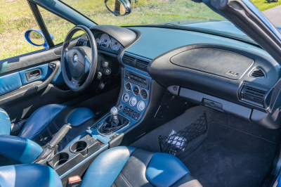 2002 BMW M Roadster in Estoril Blue Metallic over Estoril Blue & Black Nappa