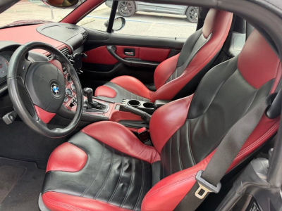 2002 BMW M Roadster in Black Sapphire Metallic over Imola Red & Black Nappa