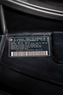 2002 BMW M Roadster in Black Sapphire Metallic over Black Nappa
