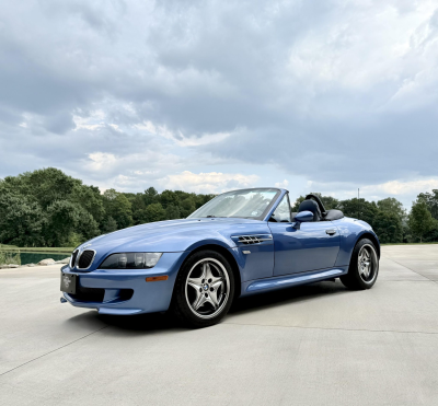 2002 BMW M Roadster in Estoril Blue Metallic over Estoril Blue & Black Nappa