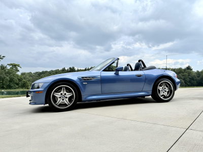 2002 BMW M Roadster in Estoril Blue Metallic over Estoril Blue & Black Nappa