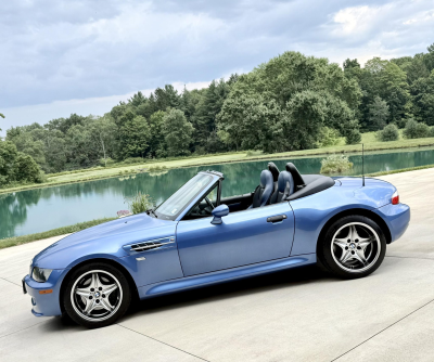 2002 BMW M Roadster in Estoril Blue Metallic over Estoril Blue & Black Nappa