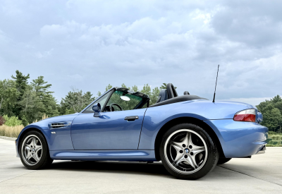 2002 BMW M Roadster in Estoril Blue Metallic over Estoril Blue & Black Nappa