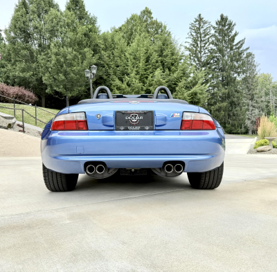 2002 BMW M Roadster in Estoril Blue Metallic over Estoril Blue & Black Nappa