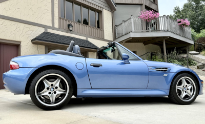 2002 BMW M Roadster in Estoril Blue Metallic over Estoril Blue & Black Nappa