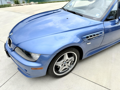 2002 BMW M Roadster in Estoril Blue Metallic over Estoril Blue & Black Nappa