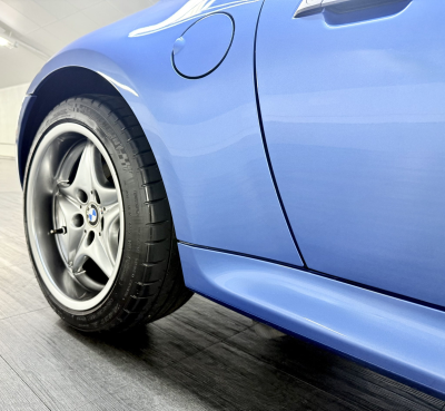 2002 BMW M Roadster in Estoril Blue Metallic over Estoril Blue & Black Nappa