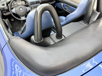 2002 BMW M Roadster in Estoril Blue Metallic over Estoril Blue & Black Nappa