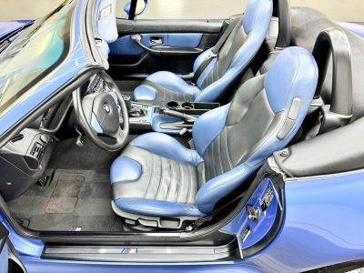 2002 BMW M Roadster in Estoril Blue Metallic over Estoril Blue & Black Nappa