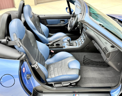 2002 BMW M Roadster in Estoril Blue Metallic over Estoril Blue & Black Nappa