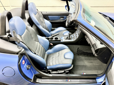2002 BMW M Roadster in Estoril Blue Metallic over Estoril Blue & Black Nappa