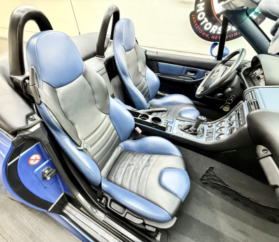 2002 BMW M Roadster in Estoril Blue Metallic over Estoril Blue & Black Nappa