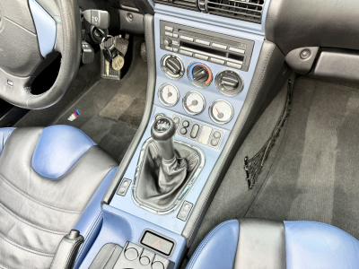 2002 BMW M Roadster in Estoril Blue Metallic over Estoril Blue & Black Nappa