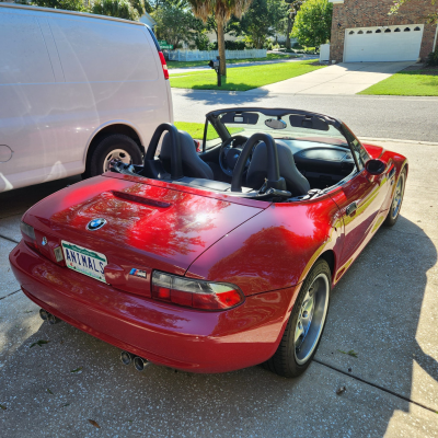 2002 BMW M Roadster in Imola Red 2 over Dark Gray & Black Nappa