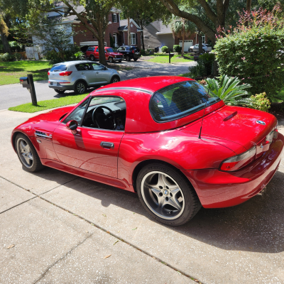 2002 BMW M Roadster in Imola Red 2 over Dark Gray & Black Nappa