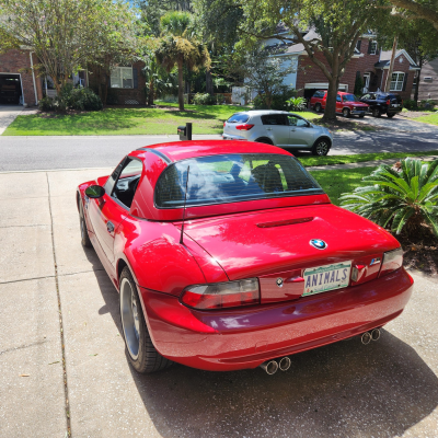 2002 BMW M Roadster in Imola Red 2 over Dark Gray & Black Nappa
