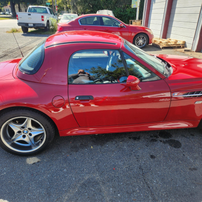 2002 BMW M Roadster in Imola Red 2 over Dark Gray & Black Nappa