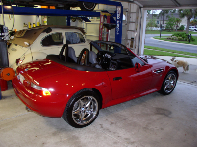 2002 BMW M Roadster in Imola Red 2 over Dark Gray & Black Nappa