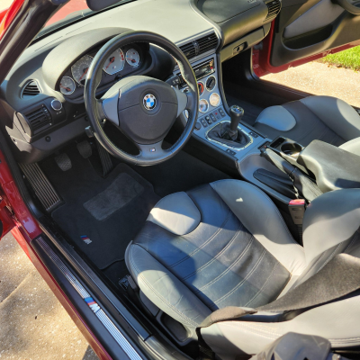 2002 BMW M Roadster in Imola Red 2 over Dark Gray & Black Nappa