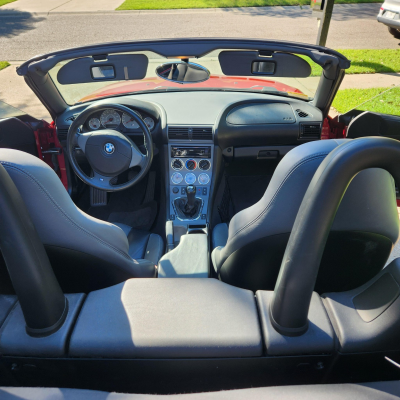 2002 BMW M Roadster in Imola Red 2 over Dark Gray & Black Nappa