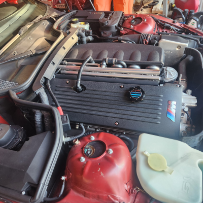 2002 BMW M Roadster in Imola Red 2 over Dark Gray & Black Nappa