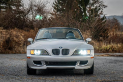 2002 BMW M Roadster in Titanium Silver Metallic over Estoril Blue & Black Nappa