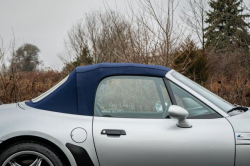 2002 BMW M Roadster in Titanium Silver Metallic over Estoril Blue & Black Nappa