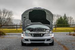 2002 BMW M Roadster in Titanium Silver Metallic over Estoril Blue & Black Nappa