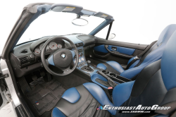 2002 BMW M Roadster in Titanium Silver Metallic over Estoril Blue & Black Nappa