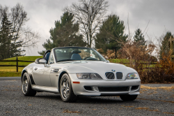 2002 BMW M Roadster in Titanium Silver Metallic over Estoril Blue & Black Nappa