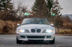 2002 BMW M Roadster in Titanium Silver Metallic over Estoril Blue & Black Nappa