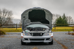 2002 BMW M Roadster in Titanium Silver Metallic over Estoril Blue & Black Nappa