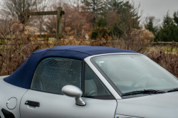 2002 BMW M Roadster in Titanium Silver Metallic over Estoril Blue & Black Nappa