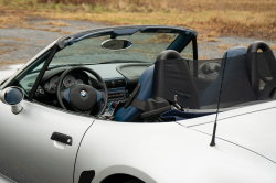 2002 BMW M Roadster in Titanium Silver Metallic over Estoril Blue & Black Nappa