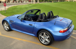 2002 BMW M Roadster in Estoril Blue Metallic over Black Nappa