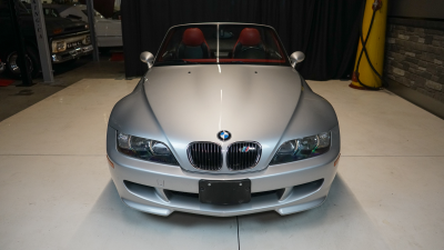 2002 BMW M Roadster in Titanium Silver Metallic over Imola Red & Black Nappa
