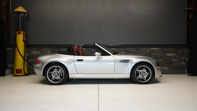 2002 BMW M Roadster in Titanium Silver Metallic over Imola Red & Black Nappa