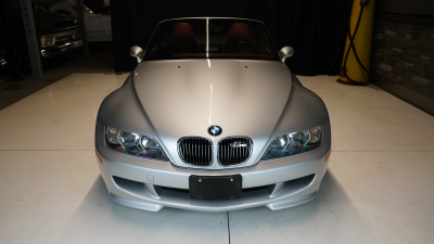 2002 BMW M Roadster in Titanium Silver Metallic over Imola Red & Black Nappa