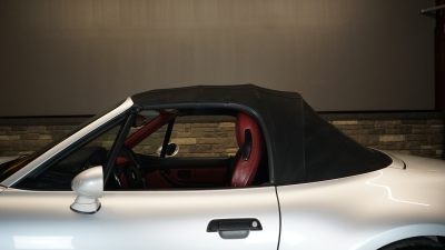 2002 BMW M Roadster in Titanium Silver Metallic over Imola Red & Black Nappa