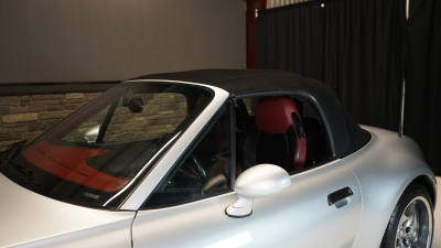 2002 BMW M Roadster in Titanium Silver Metallic over Imola Red & Black Nappa